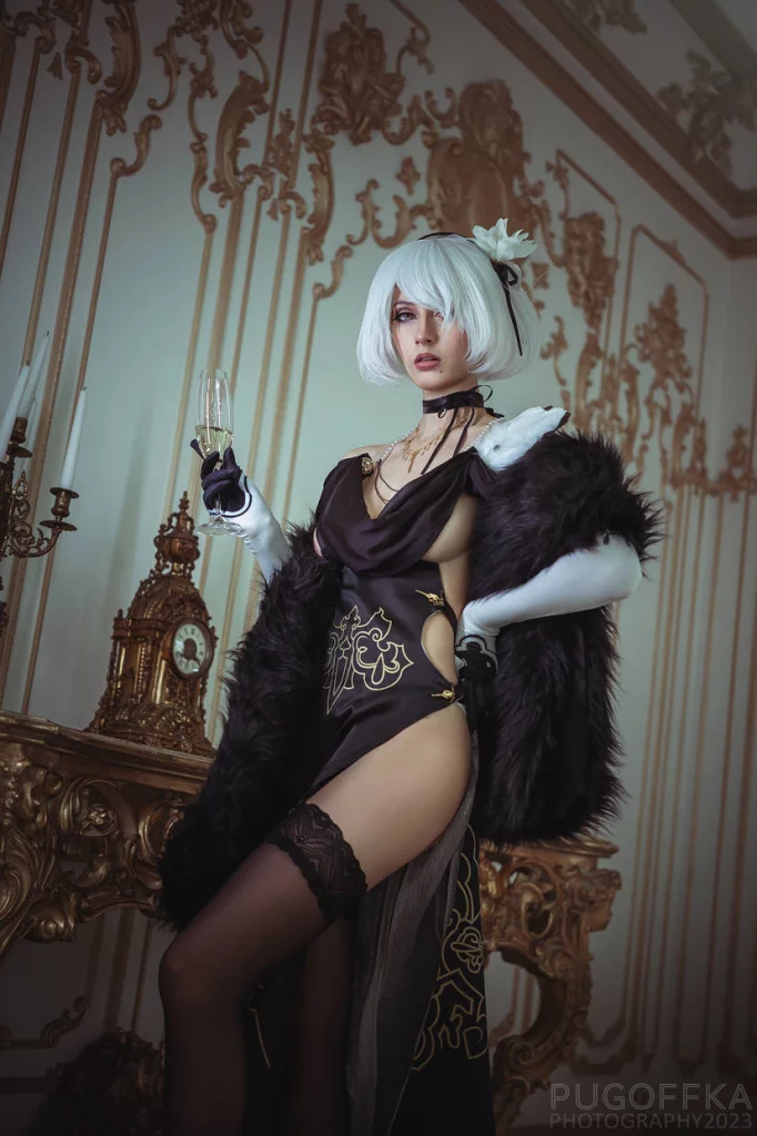 Косплей 2b в платье из nier automata от bellatrix aiden 3