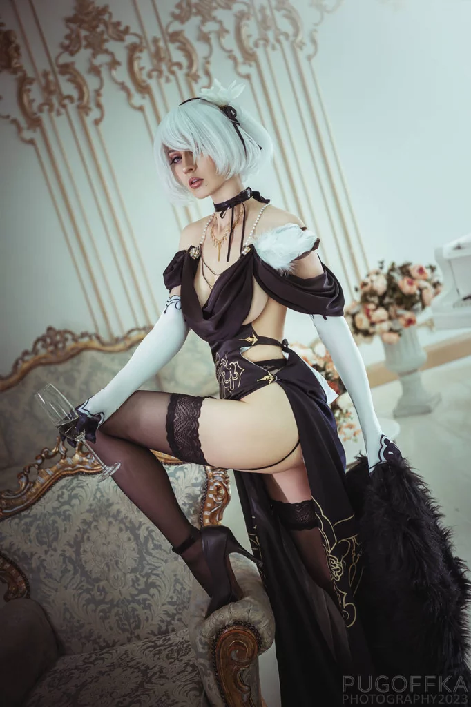 Косплей 2b в платье из nier automata от bellatrix aiden 9