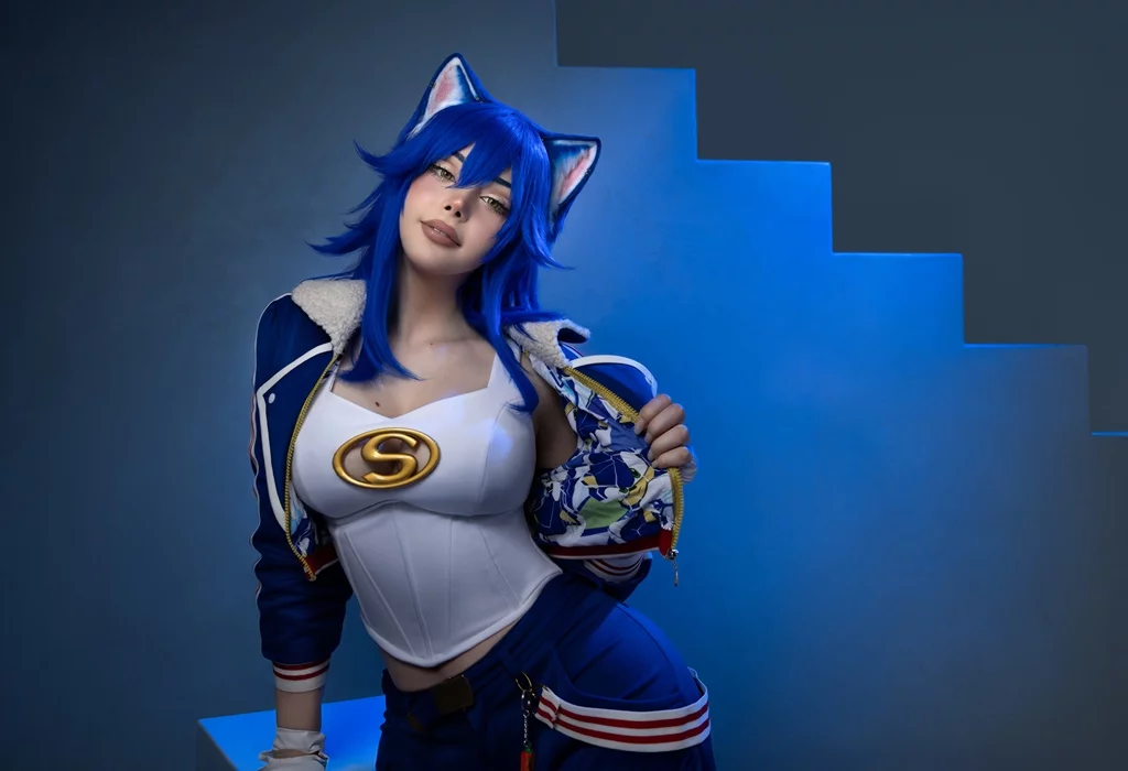 Косплей человеческой фем версии sonic из серии sonic the hedgehog от saya the fox 4
