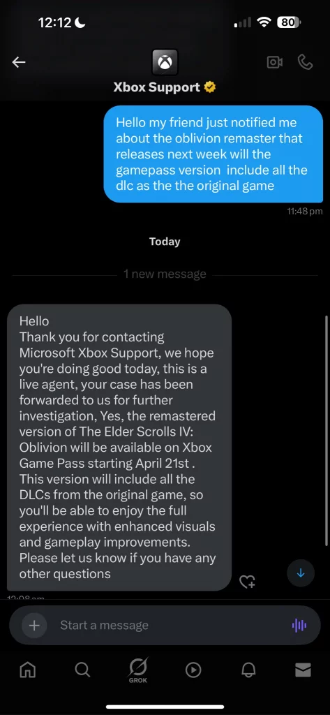 Oblivion remastered выходит 21 апреля — xbox support поделилась датой выхода 1