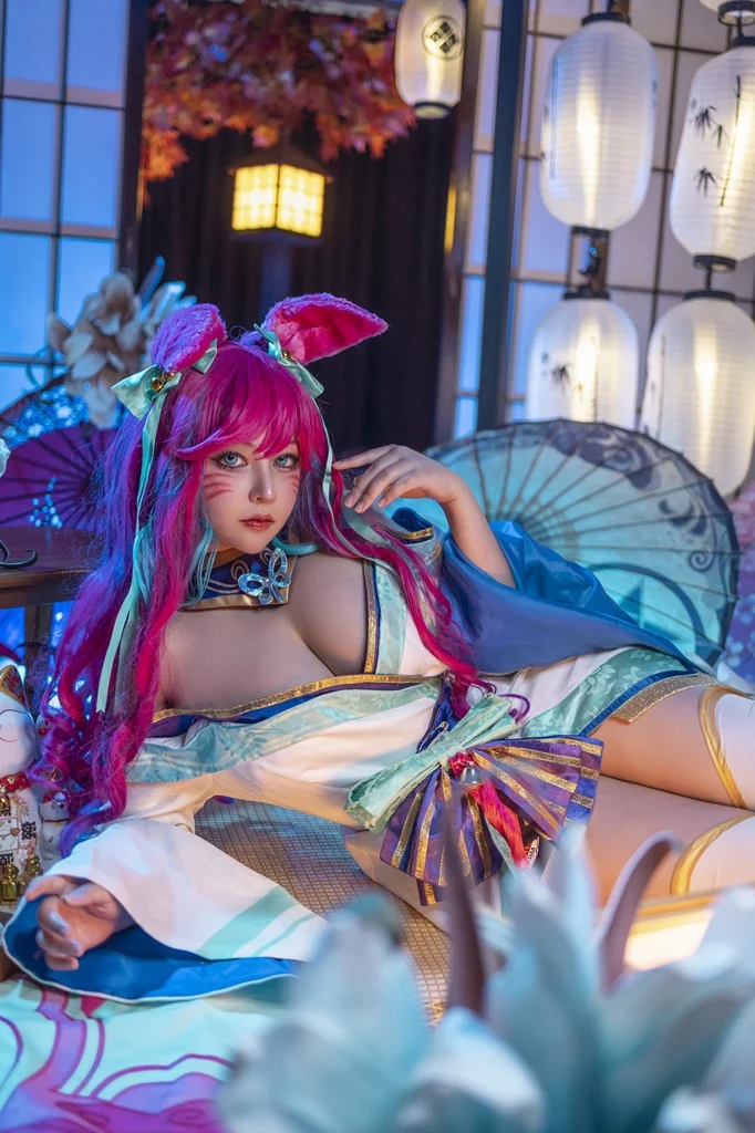 Косплей ahri в скине spirit blossom из league of legends от kaneko 7