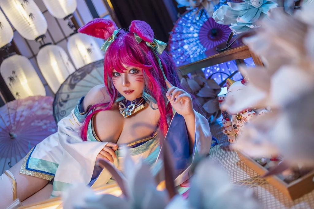Косплей ahri в скине spirit blossom из league of legends от kaneko 8