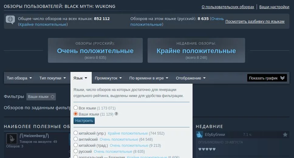 Steam скрывает отзывы на других языках — что это изменит для игр? 2