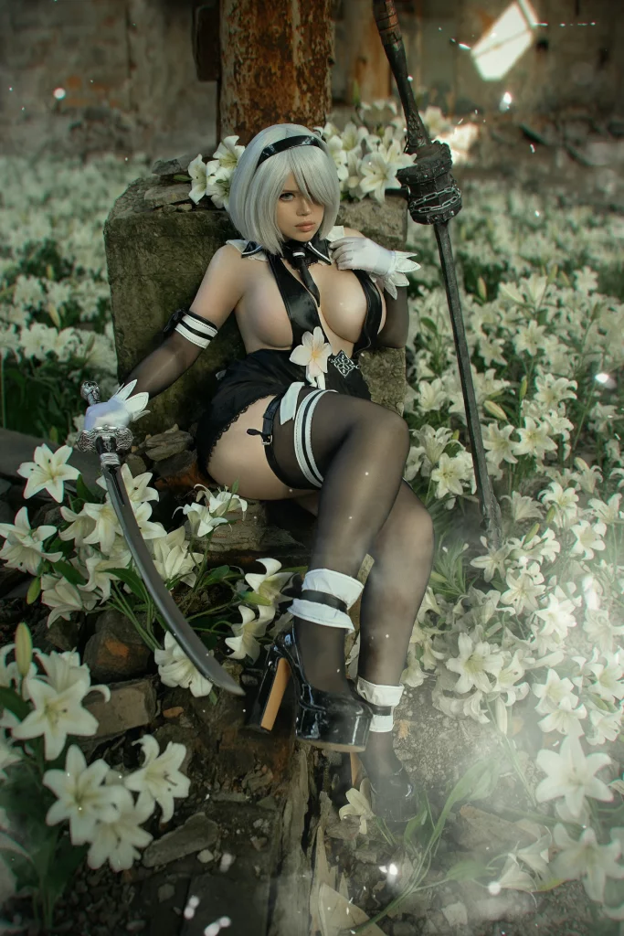 Косплей 2b из nier automata от your personal succubus alice cosplay 9