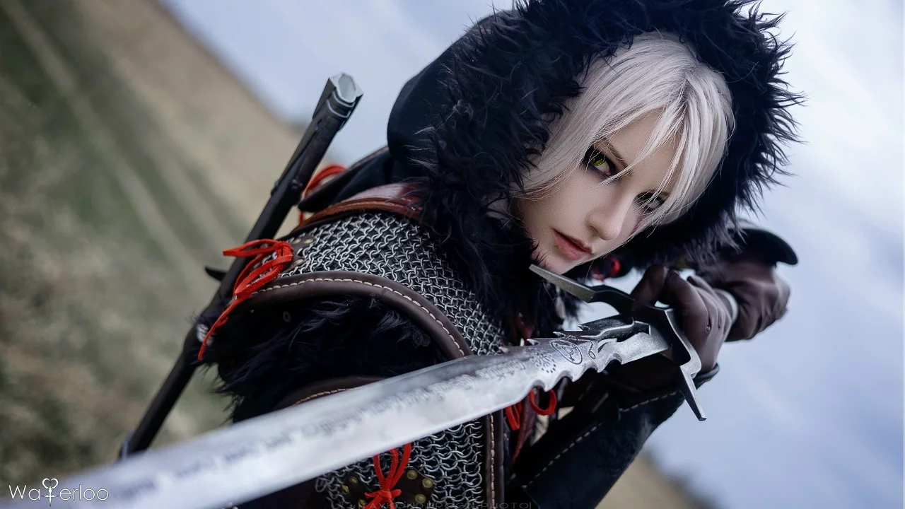 Крутой косплей Cirilla Fiona Elen Riannon из The Witcher 3 Wild Hunt от Waterloo