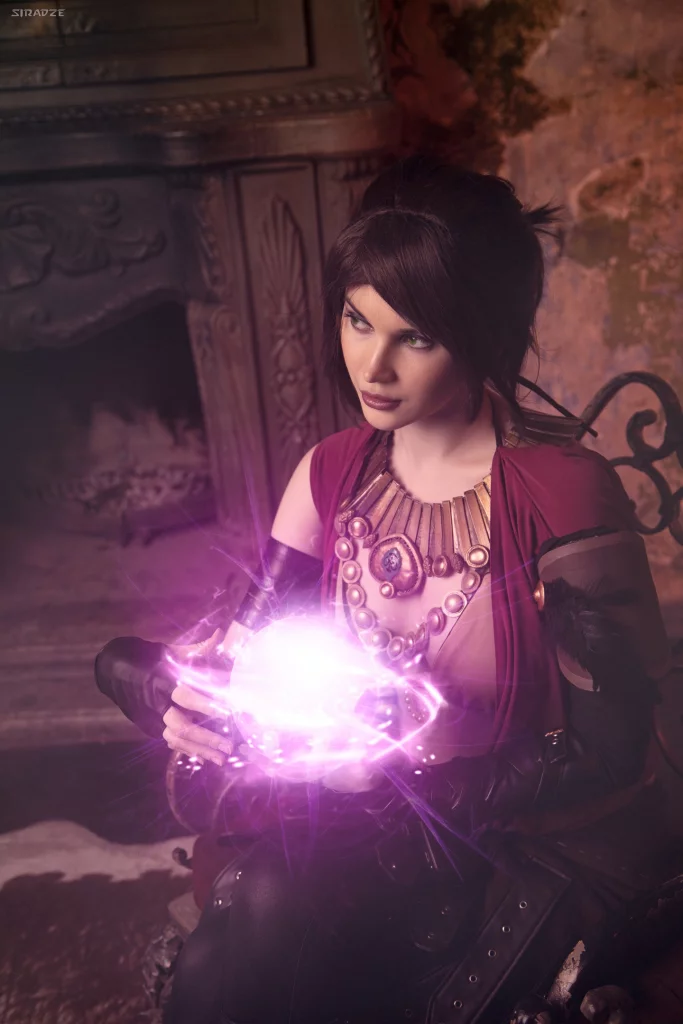 Косплей ведьмы дикий земель Morrigan из Dragon Age: Origins от Lira Kate