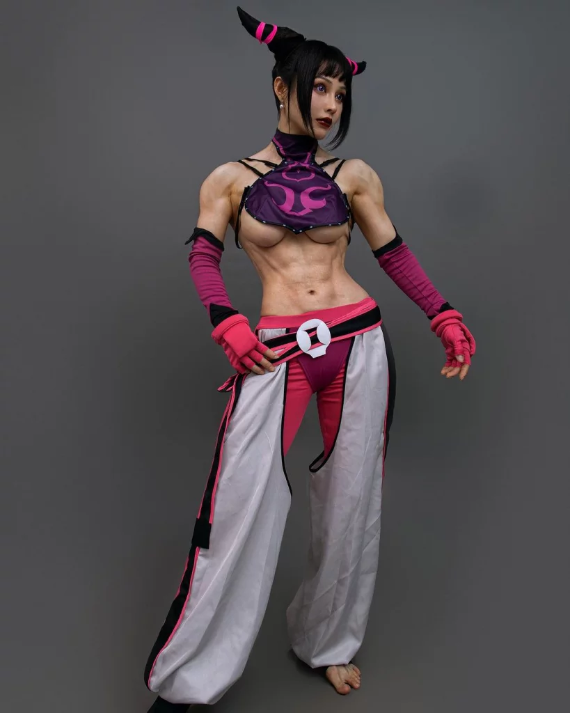 Косплей талантливой Juri han от игр серии Street Fighter от Yuan Herong
