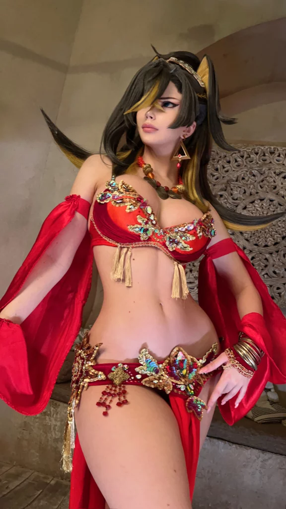 Косплей воительницы Dehya из Genshin Impact от Oichi Chan