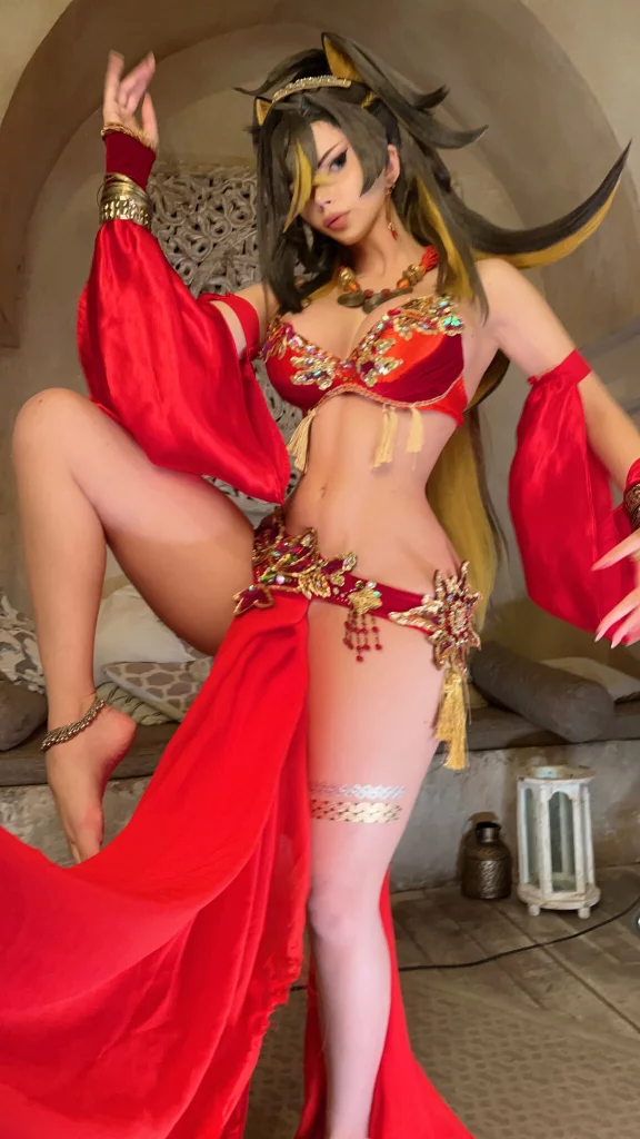 Косплей воительницы Dehya из Genshin Impact от Oichi Chan