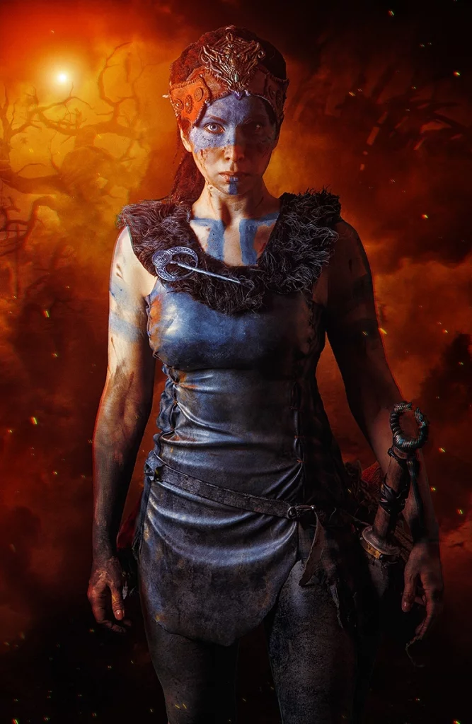 Косплей воительнице пикты Senua из Hellblade: Senua’s Sacrifice от Elena Samko