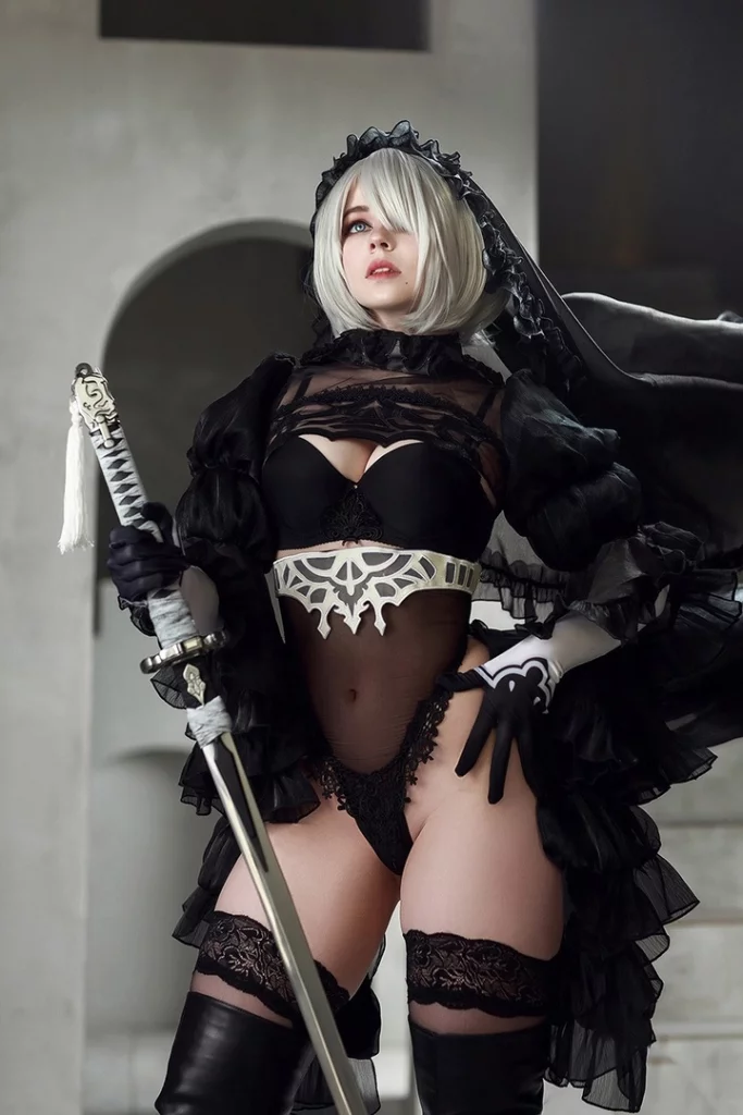 Косплей робобабы 2B из NieR: Automata от ashenReina