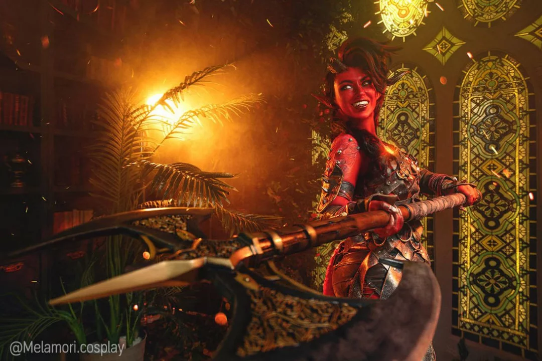 Косплей Karlach и Shadowheart из лучшей РПГ Baldur's Gate 3 от Lady Melamori и Mercurygin Cosplay 4
