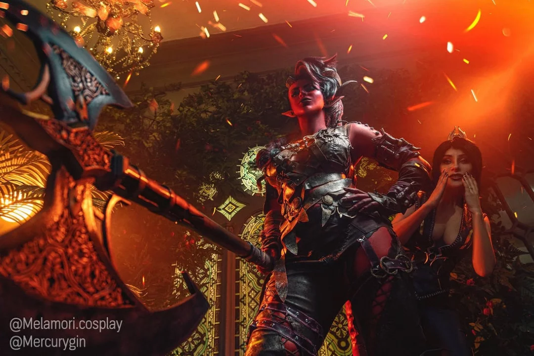 Косплей Karlach и Shadowheart из лучшей РПГ Baldur's Gate 3 от Lady Melamori и Mercurygin Cosplay 6