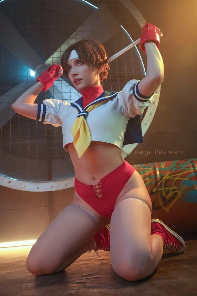 Косплей боевой Cammy White и Sakura из серии файтингов Street Fighter от Lady Melamori и Narga Aoki 18