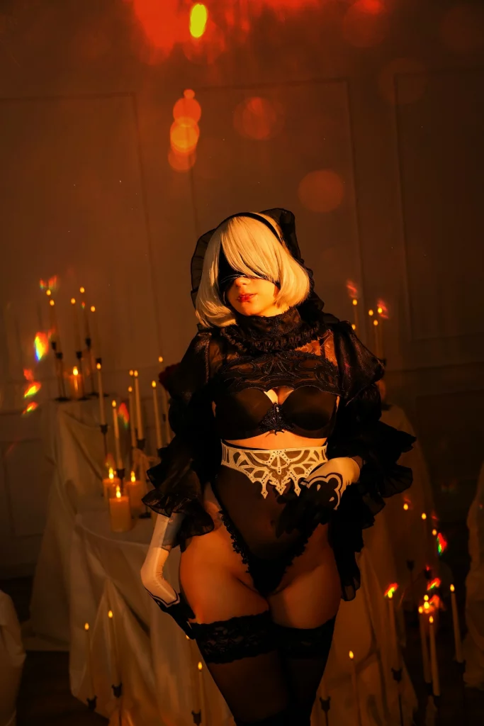 Косплей 2B Bride из NieR: Automata от Rukozhopik