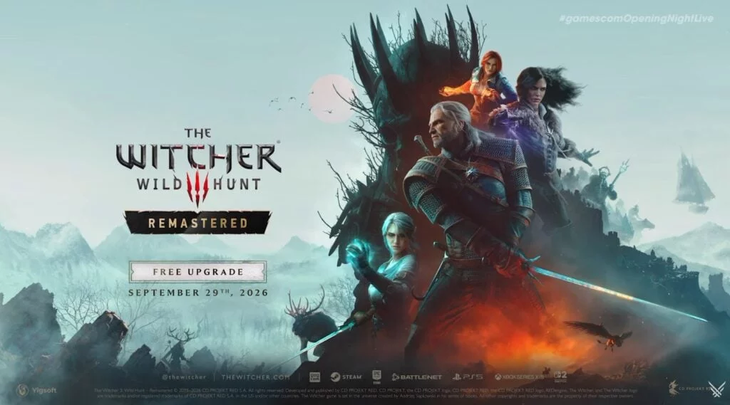The Witcher 3 Remastered выйдет 29 сентября со значительными обновлениями